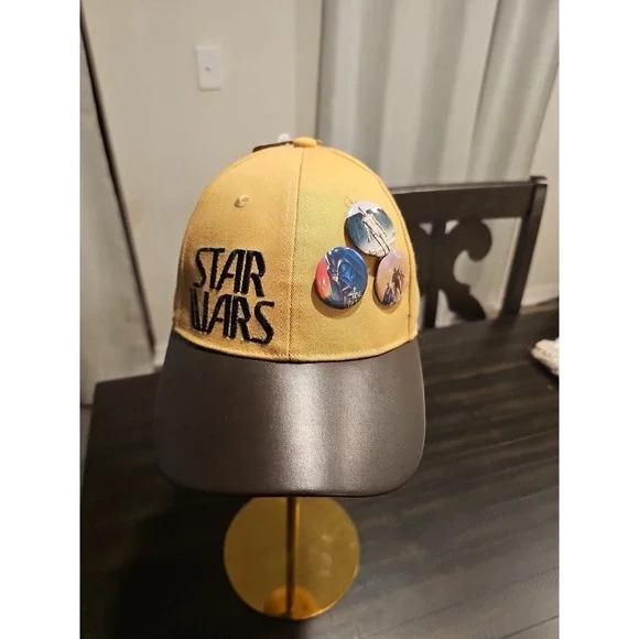 Disney Brown Star Wars 45th Anniversary Concept Series Cap Cotton Hat 3 Pin Back - Picture 2 of 12